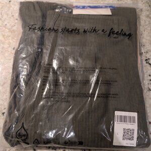 Cider Corduroy Wide Leg Jumpsuit - Green